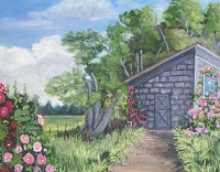 Paintings of Farms by Ruth Friberg, Maine artist