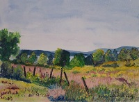 Distant Lake, by Ruth Friberg, Maine artist