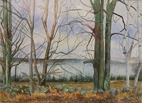 Painting - Stone Walls by Maine artist Ruth Friberg
