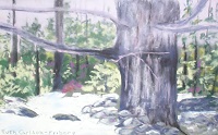 Painting - "Big Tree", by Ruth Friberg, Maine artist